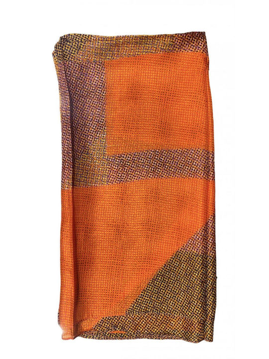 Women's Shawl Silk Line ORANGE HP-110510-RD56