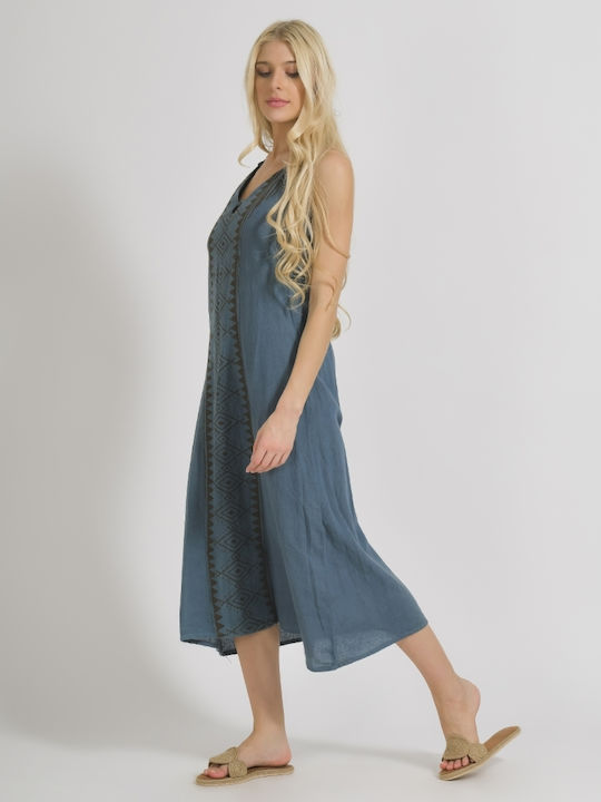 Ble Resort Collection Summer Maxi Dress Light Blue