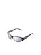 Meller Bron Sunglasses with Steel Silver Plastic Frame and Silver Polarized Mirror Lens BR-STEEL