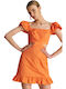 Ale - The Non Usual Casual Sommer Mini Kleid Orange