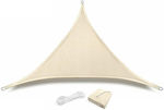 Grasher 95- Triunghiular Umbrela Sail Ecru 5m 180gr/m² Perforat