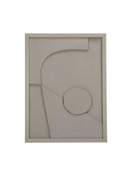 ArteLibre Διακοσμητικό Τοίχου Kal Μπεζ από Χαρτί 30x3x40cm