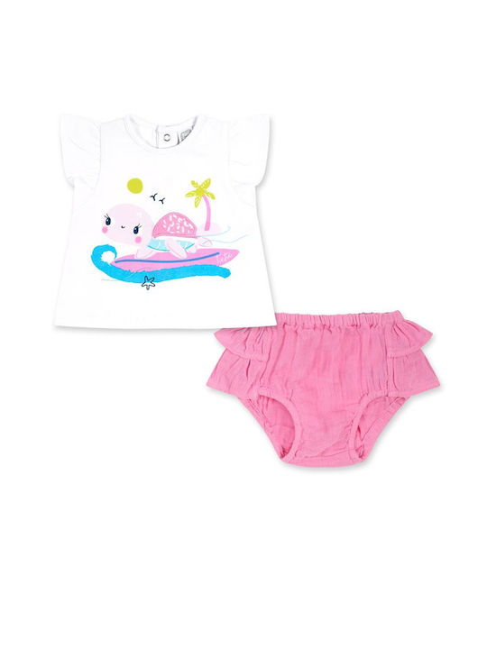 Tuc Tuc Kids Set with Shorts Summer 2pcs White