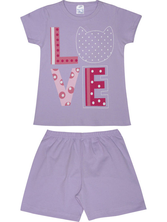 Pretty Baby Kinder Schlafanzug Sommerlich Flieder
