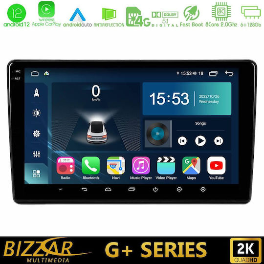 Bizzar Auto-Audiosystem für Peugeot Partner / Partner Tepee Citroen Berlingo 2008-2018 (Bluetooth/USB/WiFi/GPS/Apple-Carplay/Android-Auto) mit Touchscreen 9"