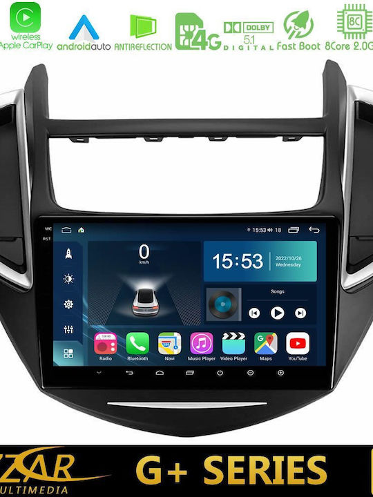Bizzar Ηχοσύστημα Αυτοκινήτου για Hyundai i10 Chevrolet Trax 2013-2020 (Bluetooth/USB/WiFi/GPS/Apple-Carplay/Android-Auto) με Οθόνη Αφής 9"