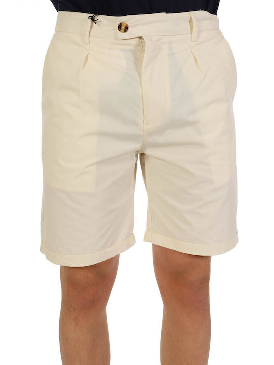 AT.P.CO CHINO SHORTS WITH ECRU PLEATS