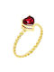 14K Gold heart ring with cubic zirconia