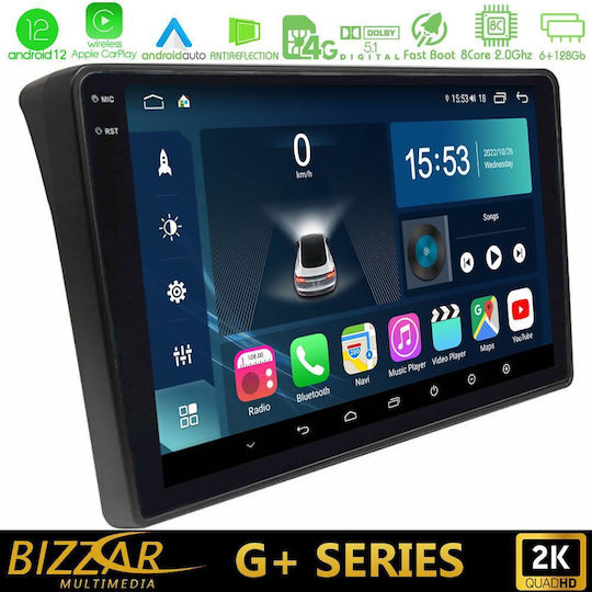 Bizzar Car Audio System for Peugeot Boxer Fiat Ducato Citroen Jumper Porsche Boxster 2006-2011 (Bluetooth/USB/WiFi/GPS/Apple-Carplay/Android-Auto) with Touch Screen 9"