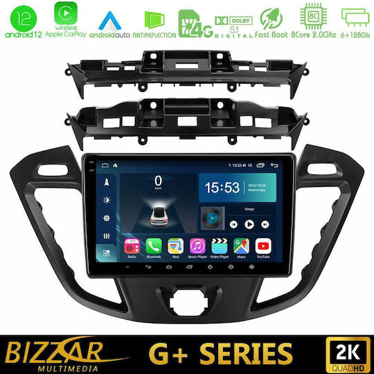 Bizzar Car Audio System for Ford Transit Custom / Tourneo Custom / Tourneo / Transit 2021-2022 (Bluetooth/USB/WiFi/GPS/Apple-Carplay/Android-Auto) with Touch Screen 9"