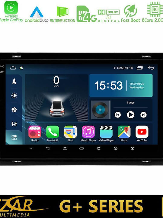 Bizzar Ηχοσύστημα Αυτοκινήτου για Skoda Kodiaq 2016> (Bluetooth/USB/WiFi/GPS/Apple-Carplay/Android-Auto) με Οθόνη Αφής 10"