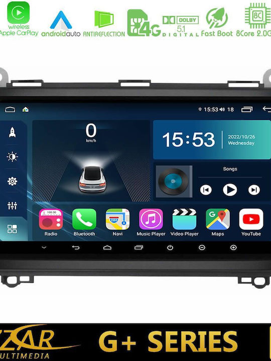 Bizzar Ηχοσύστημα Αυτοκινήτου για Mercedes-Benz Vito / Sprinter / Viano / A Class 2004-2019 (Bluetooth/USB/WiFi/GPS/Apple-Carplay/Android-Auto) με Οθόνη Αφής 9"