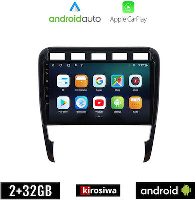 Kirosiwa Car-Audiosystem für Porsche Cayenne 2002-2011 (Bluetooth/USB/AUX/WiFi/GPS/Apple-Carplay/Android-Auto) mit Touchscreen 9"