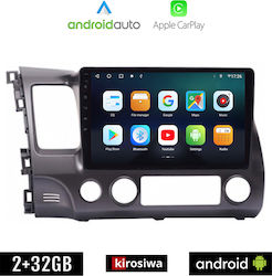 Kirosiwa Car Audio System for Honda Civic 2006-2012 (Bluetooth/USB/AUX/WiFi/GPS/Apple-Carplay/Android-Auto)