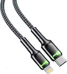 Moxom MX-CB117 Geflochten USB-C zu Lightning Kabel 30W Schwarz 1m