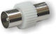 KAL Electronics Μετατροπέας Coaxial male σε Coaxial male Λευκό 1τμχ 10-4026