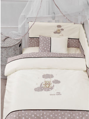 Makis Tselios Home Baby Crib Bedding Set 6pcs Beige 0123456