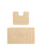 Saray Home Bath Mats Set Toilet Symphony SYMPHONY-BG Beige 2pcs