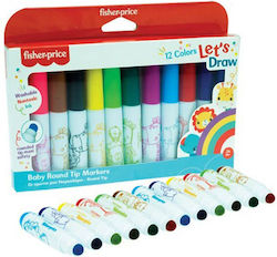 Fisher Price Markere 7mm Set 12 Culori Fisher Price Markere 7mm Set 12 Culori