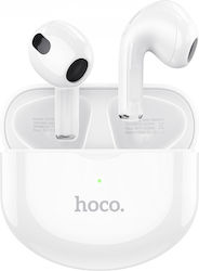 Hoco EW35 Earbud Bluetooth Handsfree Ακουστικά με Θήκη Φόρτισης Λευκά
