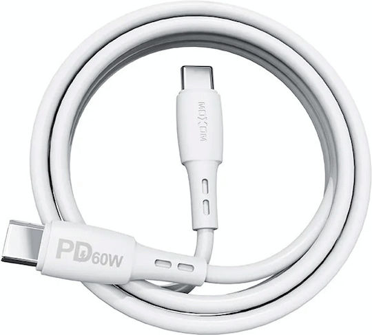 Moxom MX-CB134 USB 2.0 Cable USB-C Male - USB-C 60W PD White 1m