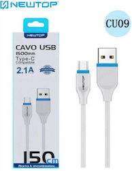 Newtop CU09 USB 2.0 USB-C masculin - USB-A 1.5m (CU09) Newtop CU09 USB 2.0 USB-C masculin - USB-A 1.5m (CU09)