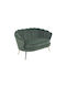 Amorinito Doppelsitzer Sofa Samt Grüner 133x77x77cm