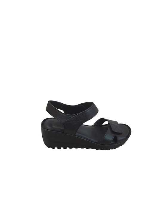 Damen Leder Plateau Sandalen GOTSI ANATOMIC 151 Schwarz