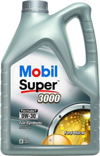 Mobil Super 3000 F-F Συνθετικό Λάδι Αυτοκινήτου 0W-30 5lt