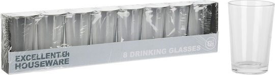 Excellent Houseware Σετ Ποτήρια Νερού από Γυαλί 240ml 8τμχ