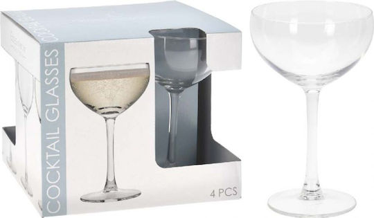 Excellent Houseware Set de pahare Cocteiluri din Sticlă Cu picior 240ml 4buc