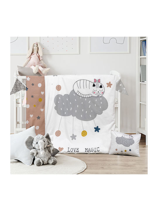 Beauty Home Kitty 5189 Πάπλωμα Κούνιας Βαμβακερό Λευκό 110x150cm