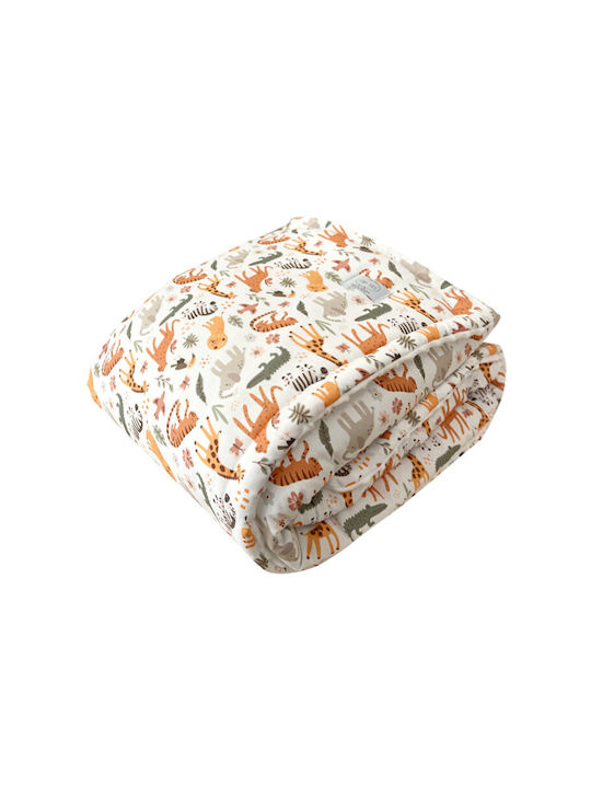 Tiny Toes Duvet Crib Safari White 75x100cm