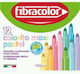 Fibracolor Colorito Maxi Pastel Washable Drawing Markers 6mm Thick Set 12pcs