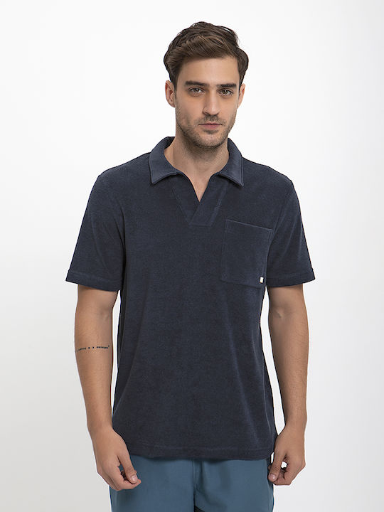 Farah Towelling Polo Shirt Farah Blue