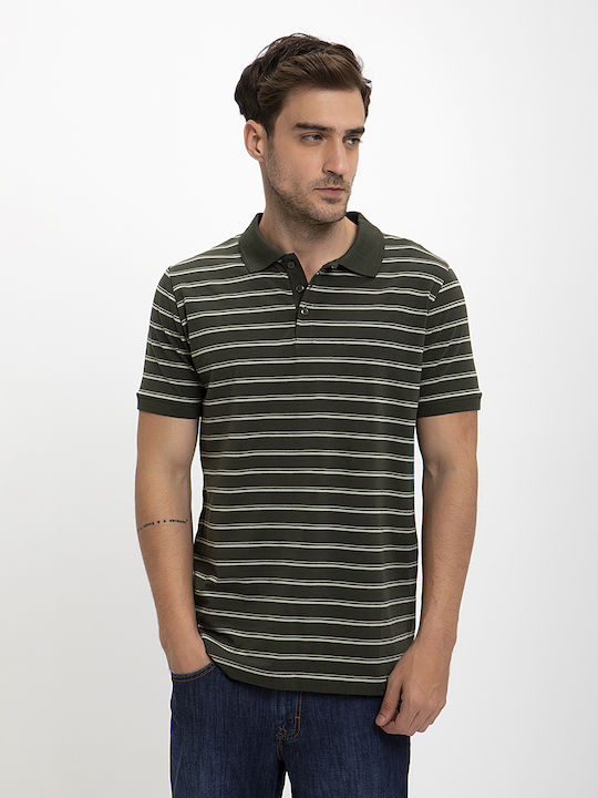 Striped Polo Shirt Commander Khaki