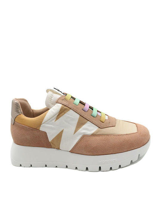 Damen Anatomisch Flatforms Sneakers Beige