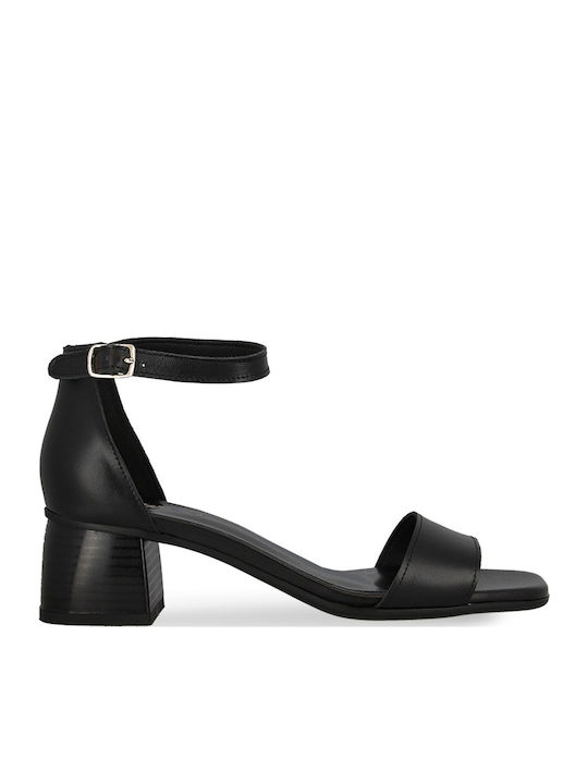 Parex Leather Sandals Black