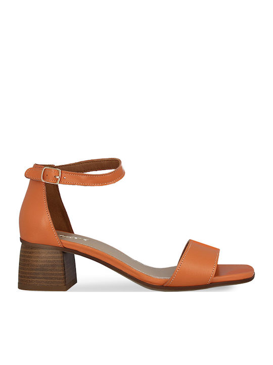 Parex Leather Sandals Orange
