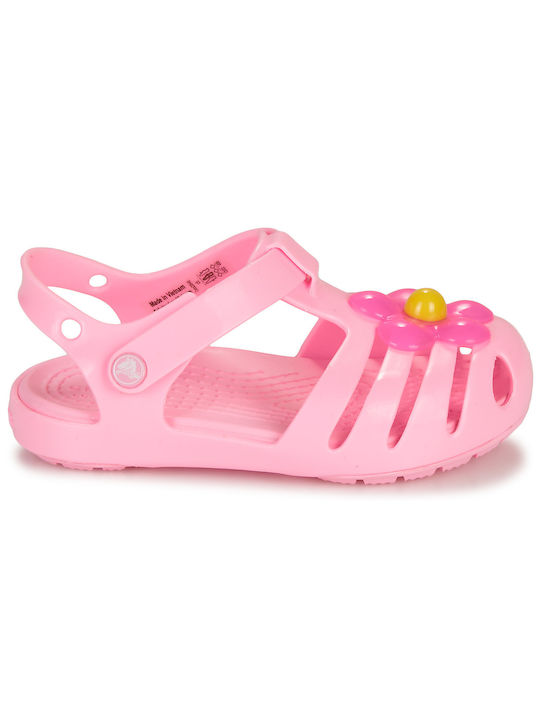 Crocs Παιδικά Παπουτσάκια Θαλάσσης Isabella Charm Ροζ