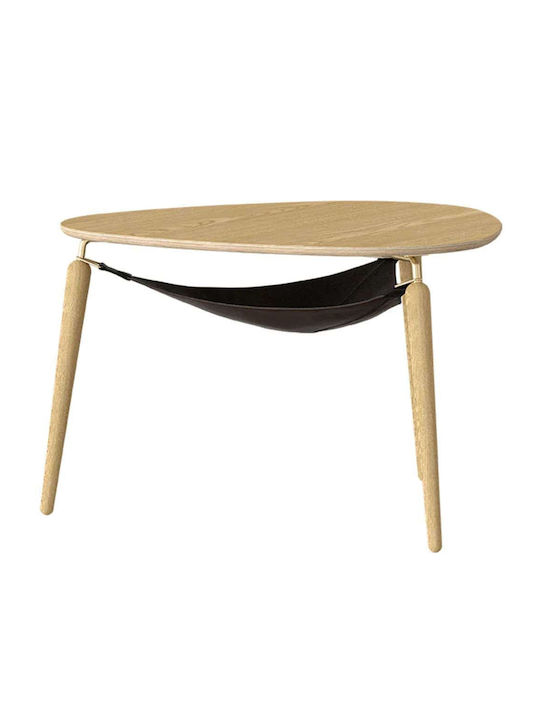 Coffee table Hang Out 5570 Φ80x48,9cm Oak-Brass Umage