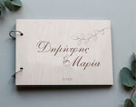 Wooden Wedding Wish Book with Engraving W029, 1 piece.