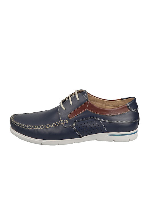 Pantofi casual pentru bărbați Verraros 226 Blue Leather Cbr