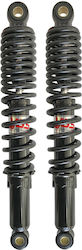 REAR SHOCK ABSORBER PAIR 34CM "PROGRESSIVE SPRING" HONDA INNOVA 125 / SUPRA 100 YSS BLACK