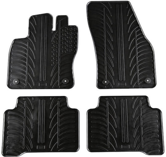 Lampa Set of Front and Rear Mats 4pcs for Volkswagen Touran 2015+ Black