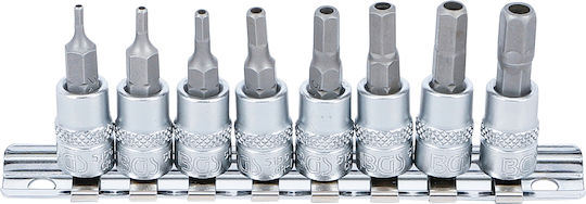 BGS Technic Bit-Stecknüsse mit Bits Allen und Antriebsvierkant 1/4'' Set 8Stück