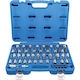BGS Technic Bit-Stecknüsse mit Bits Torx, Allen, Spline und Antriebsvierkant 1/2'' Set 49Stück