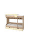Yunga Kids Bed Bunk Single with Storage Space Beige for Mattress 80x190cm