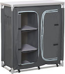 Outsunny Aluminum Foldable Wardrobe for Camping Gray