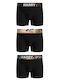 Arizona Herren Boxershorts Schwarz 3Packung